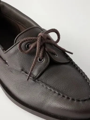 John Lobb Foil Full-Grain Leather Boat Shoes - Men | Thumbnail 5