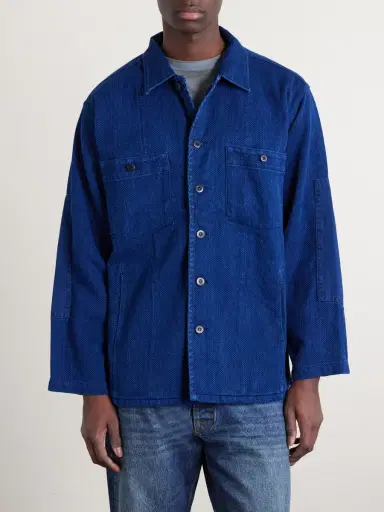 Blue Blue Japan Textured-Cotton Overshirt - Men | Thumbnail 3