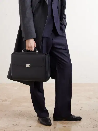 dunhill Alfred 40 Patina-Leather Briefcase - Men | Thumbnail 2 dunhill Alfred 40 Patina-Leather Briefcase - Men | Thumbnail 2