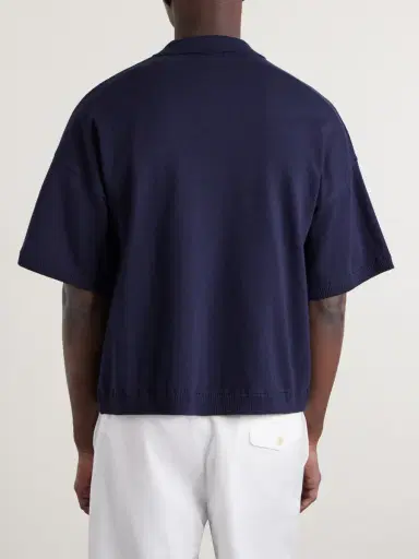 Blue Blue Japan Knitted Polo Shirt - Men | Thumbnail 4 Blue Blue Japan Knitted Polo Shirt - Men | Thumbnail 4