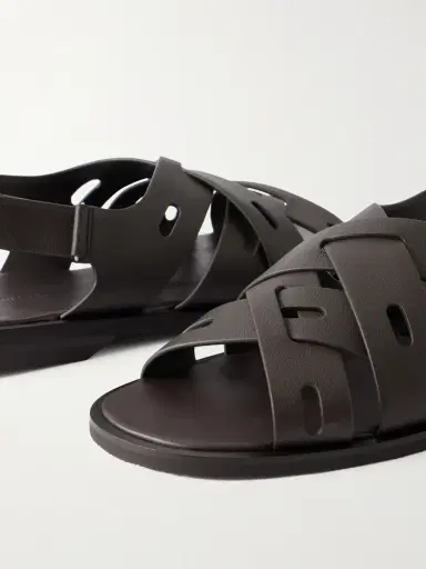 John Lobb Seaford Full-Grain Leather Sandals - Men | Thumbnail 5