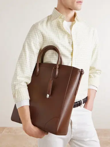 dunhill Century 33 Patina-Leather Tote Bag - Men | Thumbnail 3