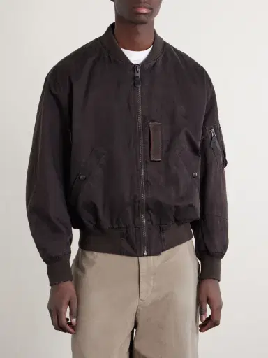 A.PRESSE B-15C Cotton and Silk-Blend Bomber Jacket - Men | Thumbnail 3 A.PRESSE B-15C Cotton and Silk-Blend Bomber Jacket - Men | Thumbnail 3