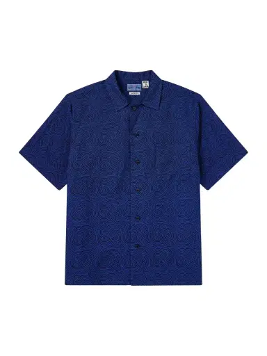 Blue Blue Japan Camp-Collar Cotton-Jacquard Shirt - Men | Thumbnail 1