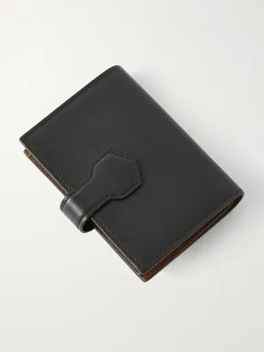 dunhill Alfred Business Card Case Patina-Leather Cardholder - Men | Thumbnail 2