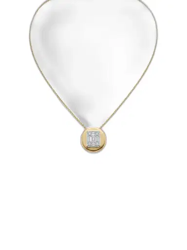 Wish Fine Jewelry 0.45ct Diamond 14K Gold Button Pendant Chain Necklace | Thumbnail 1 Wish Fine Jewelry 0.45ct Diamond 14K Gold Button Pendant Chain Necklace | Thumbnail 1