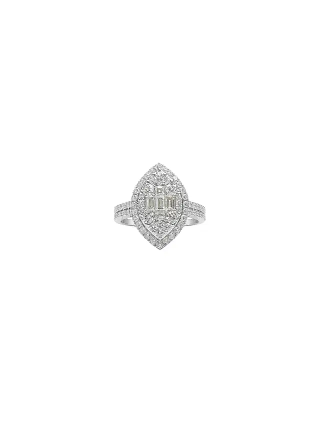 Wish Fine Jewelry 1.29ct Diamond 18K Gold Marquis Ring