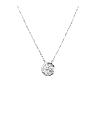 Wish Fine Jewelry GIA 2.01ct Diamond 18K Gold Bezel Necklace | Thumbnail 1 Wish Fine Jewelry GIA 2.01ct Diamond 18K Gold Bezel Necklace | Thumbnail 1