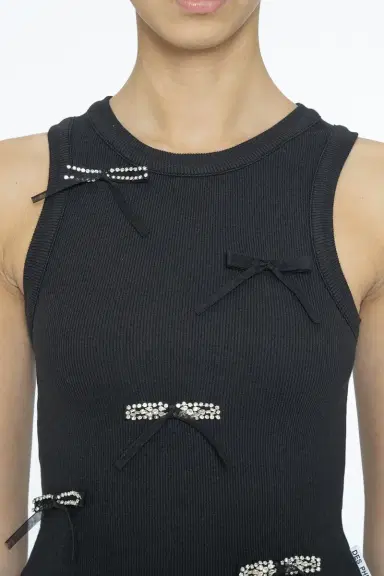 DES_PHEMMES Classic Bow Tank Top | Thumbnail 3 DES_PHEMMES Classic Bow Tank Top | Thumbnail 3