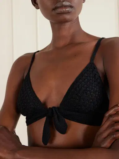 Ralph Lauren Collection Crocheted Silk Triangle Bra | Thumbnail 4 Ralph Lauren Collection Crocheted Silk Triangle Bra | Thumbnail 4
