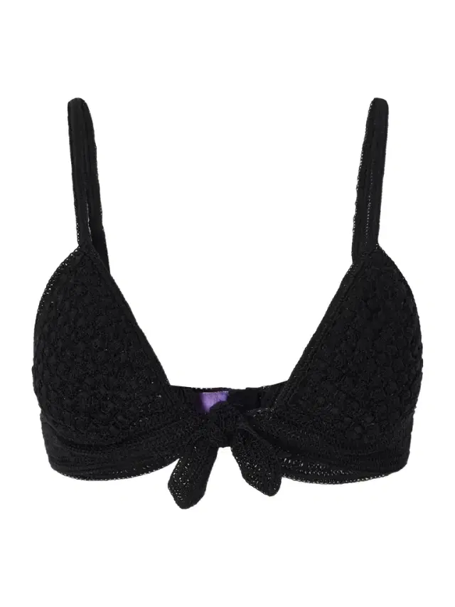 Crocheted Silk Triangle Bra