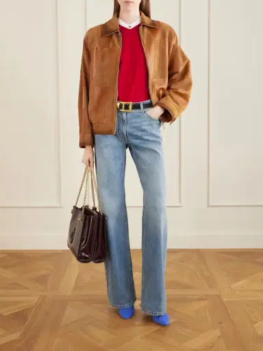Versace Paneled Leather Jacket | Thumbnail 2