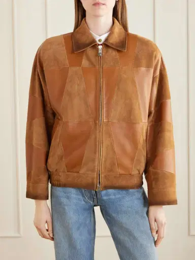 Versace Paneled Leather Jacket | Thumbnail 3