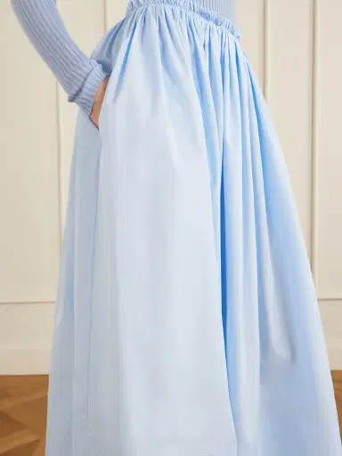 Gabriela Hearst Shiva Gathered Cotton-poplin Maxi Skirt | Thumbnail 4
