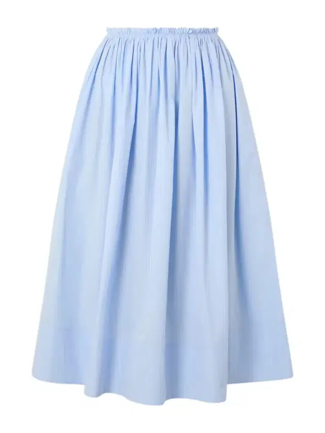 Shiva Gathered Cotton-poplin Maxi Skirt