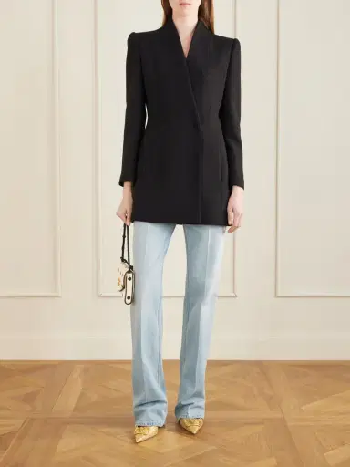 Valentino Garavani Double-breasted Wool-crepe Blazer | Thumbnail 2