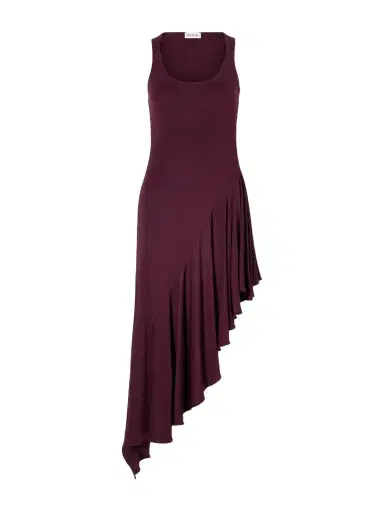 Alaïa Asymmetrical Crepe-jersey Midi Dress | Thumbnail 1 Alaïa Asymmetrical Crepe-jersey Midi Dress | Thumbnail 1