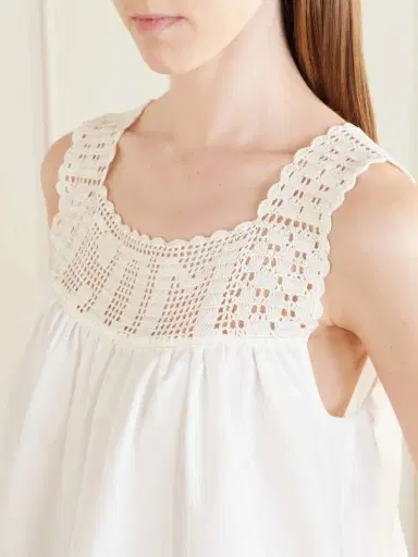 Calle Del Mar Heirloom Lace-trimmed Cotton-poplin Top | Thumbnail 4 Calle Del Mar Heirloom Lace-trimmed Cotton-poplin Top | Thumbnail 4