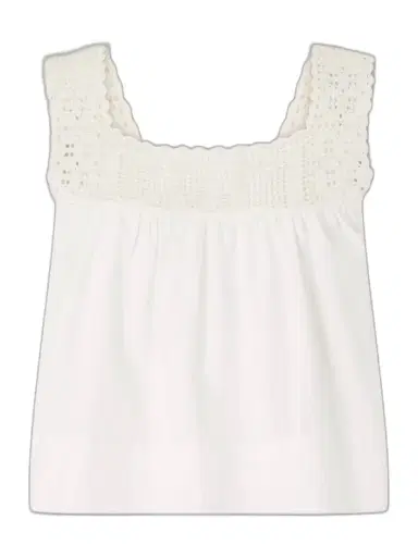 Calle Del Mar Heirloom Lace-trimmed Cotton-poplin Top | Thumbnail 1 Calle Del Mar Heirloom Lace-trimmed Cotton-poplin Top | Thumbnail 1