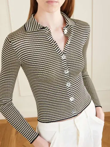 Calle Del Mar Striped Knitted Cardigan | Thumbnail 4