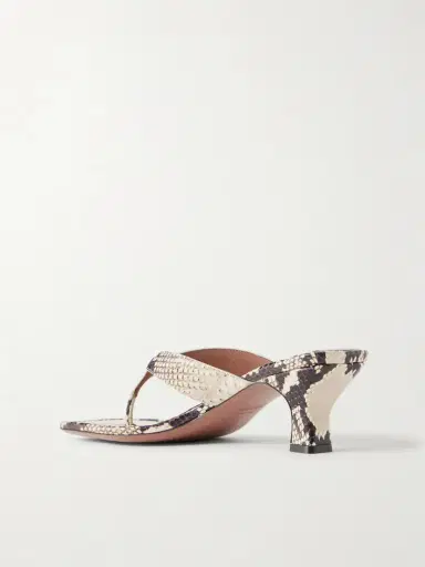 Paris Texas Portofino 50 Snake-effect Leather Mules | Thumbnail 3