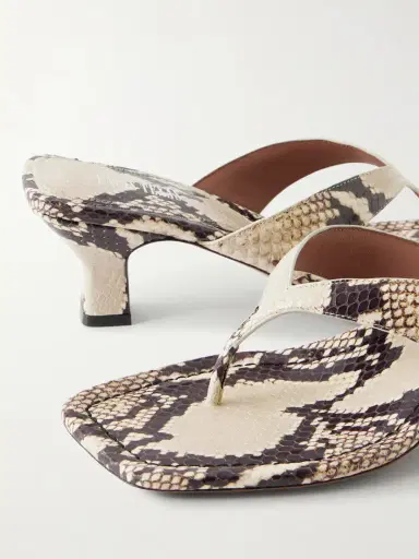 Paris Texas Portofino 50 Snake-effect Leather Mules | Thumbnail 5
