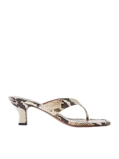 Paris Texas Portofino 50 Snake-effect Leather Mules | Thumbnail 1