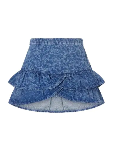 Marant Étoile Leyje Ruffled Printed Cotton Mini Skirt | Thumbnail 1 Marant Étoile Leyje Ruffled Printed Cotton Mini Skirt | Thumbnail 1