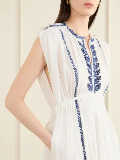 Marant Étoile Liviane Embroidered Cotton Maxi Dress | Thumbnail 4 Marant Étoile Liviane Embroidered Cotton Maxi Dress | Thumbnail 4