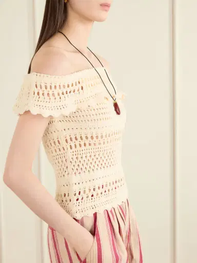 Marant Étoile Zaelle Crocheted Cotton-blend Top | Thumbnail 4