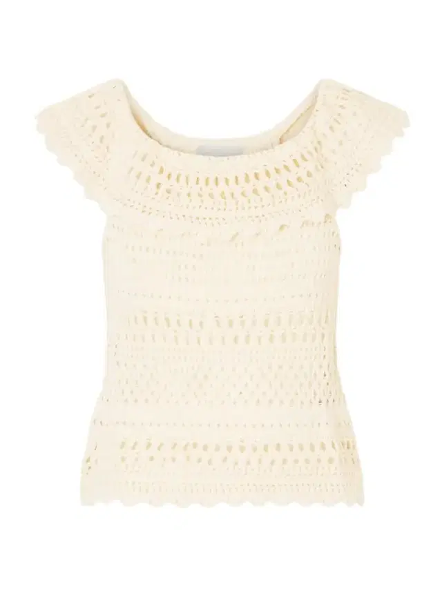 Zaelle Crocheted Cotton-blend Top