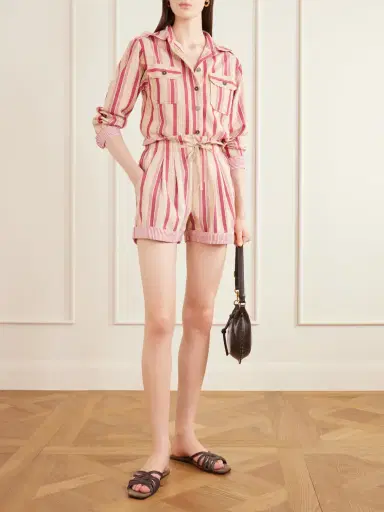 Marant Étoile Nirma Pleated Cotton-twill Shorts | Thumbnail 2