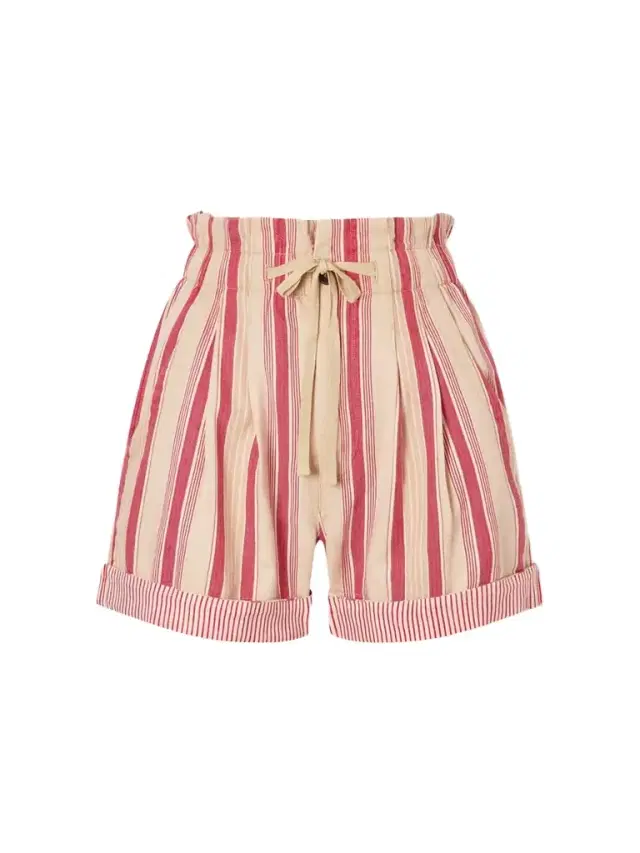 Marant Étoile Nirma Pleated Cotton-twill Shorts