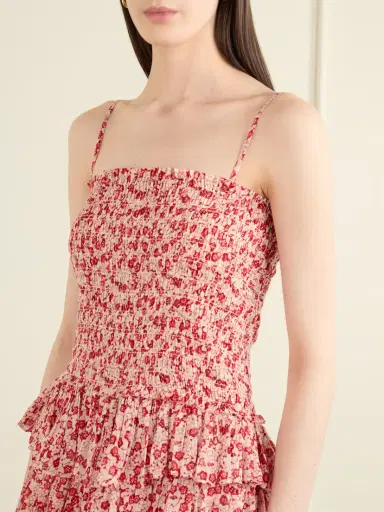 Marant Étoile Elodie Floral-print Ruffled Organic Cotton Mini Dress | Thumbnail 4