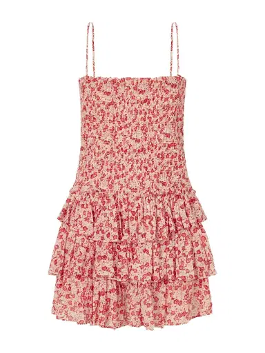 Marant Étoile Elodie Floral-print Ruffled Organic Cotton Mini Dress | Thumbnail 1
