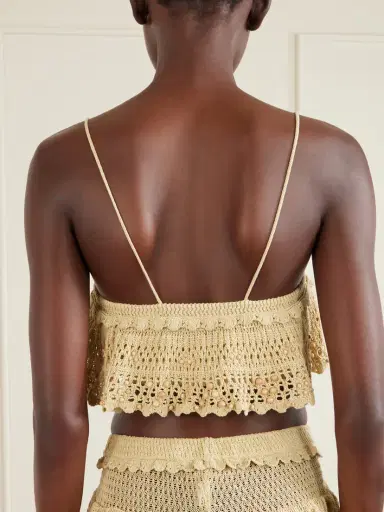 Isabel Marant Oraviel Crocheted Embellished Cotton-blend Tank | Thumbnail 3 Isabel Marant Oraviel Crocheted Embellished Cotton-blend Tank | Thumbnail 3