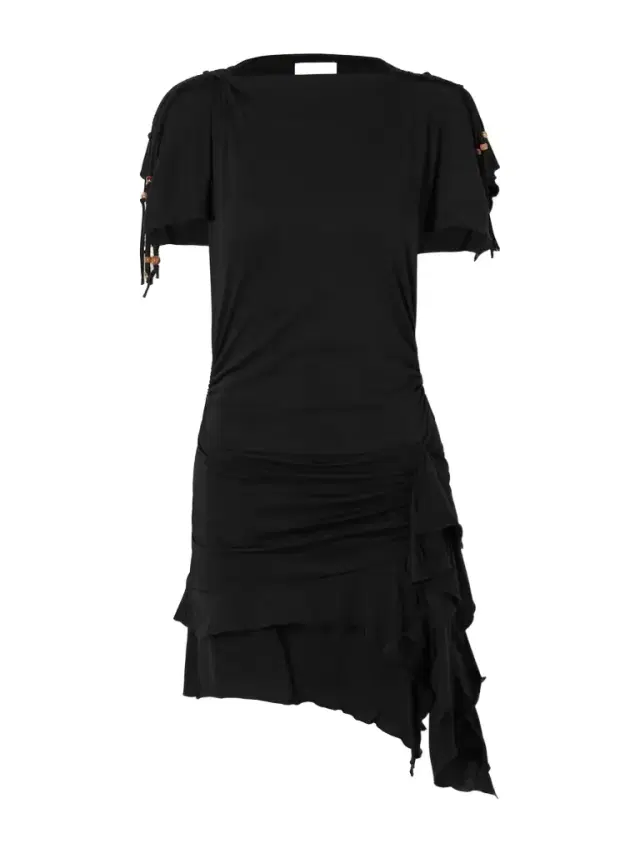 Janick Draped Cotton-jersey Mini Dress