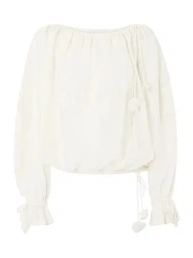 Isabel Marant Dalyna Lace Trimmed Organic Cotton Blouse | Thumbnail 1 Isabel Marant Dalyna Lace Trimmed Organic Cotton Blouse | Thumbnail 1