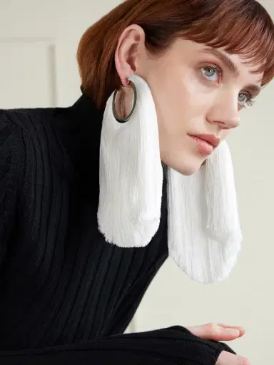 Alaïa Fringed Silver-tone Earrings | Thumbnail 2 Alaïa Fringed Silver-tone Earrings | Thumbnail 2