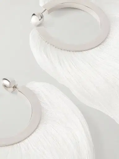 Alaïa Fringed Silver-tone Earrings | Thumbnail 3 Alaïa Fringed Silver-tone Earrings | Thumbnail 3