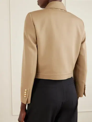 Nili Lotan Edna Cropped Wool-gabardine Jacket | Thumbnail 4 Nili Lotan Edna Cropped Wool-gabardine Jacket | Thumbnail 4