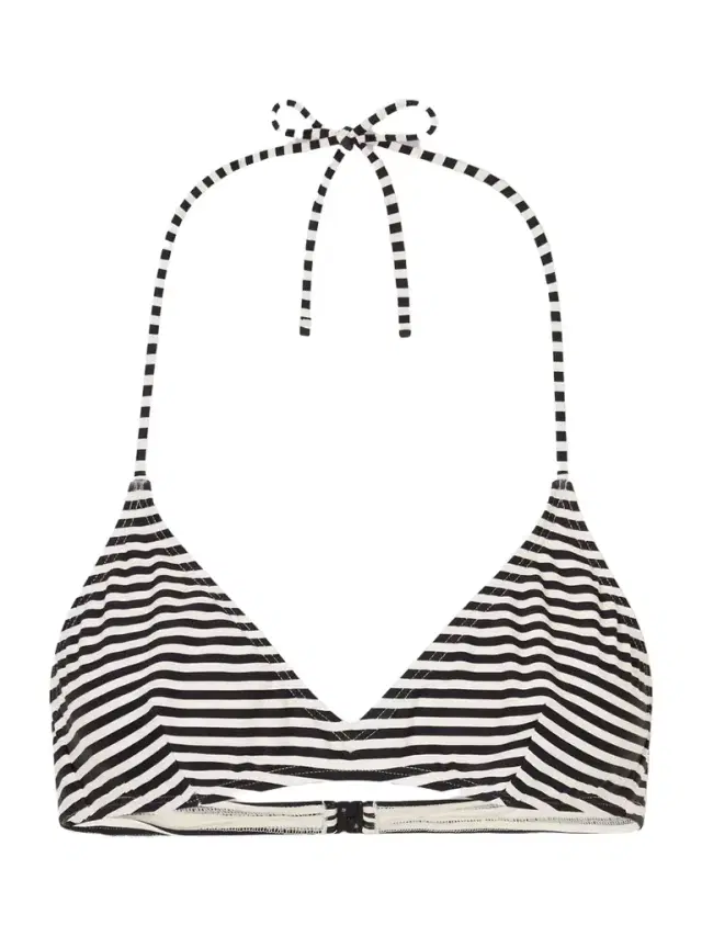 Nili Lotan Striped Triangle Bikini Top