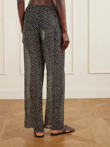 Nili Lotan Polka-dot Silk Straight-leg Pants | Thumbnail 3