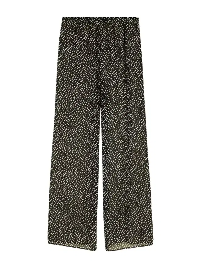 Nili Lotan Polka-dot Silk Straight-leg Pants