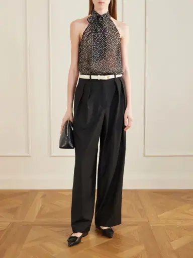 Nili Lotan Alla Halterneck Polka-dot Silk-chiffon Blouse | Thumbnail 2 Nili Lotan Alla Halterneck Polka-dot Silk-chiffon Blouse | Thumbnail 2