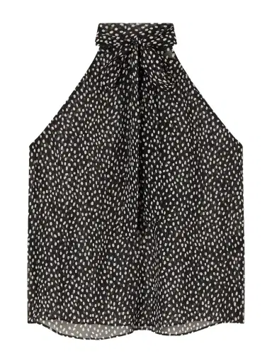 Nili Lotan Alla Halterneck Polka-dot Silk-chiffon Blouse | Thumbnail 1 Nili Lotan Alla Halterneck Polka-dot Silk-chiffon Blouse | Thumbnail 1