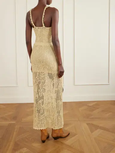 Isabel Marant Ornella Embellished Crocheted Cotton-blend Midi Dress | Thumbnail 3