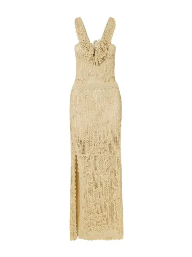 Ornella Embellished Crocheted Cotton-blend Midi Dress