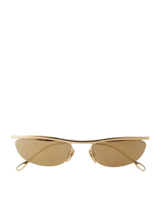 Cat-eye Gold-tone Sunglasses