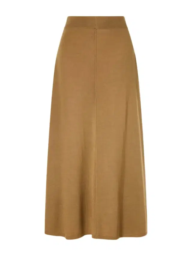 Handkerchief Hem Skirt W/ Wide Waistband Merino Wool And Silk-blend Midi Skirt